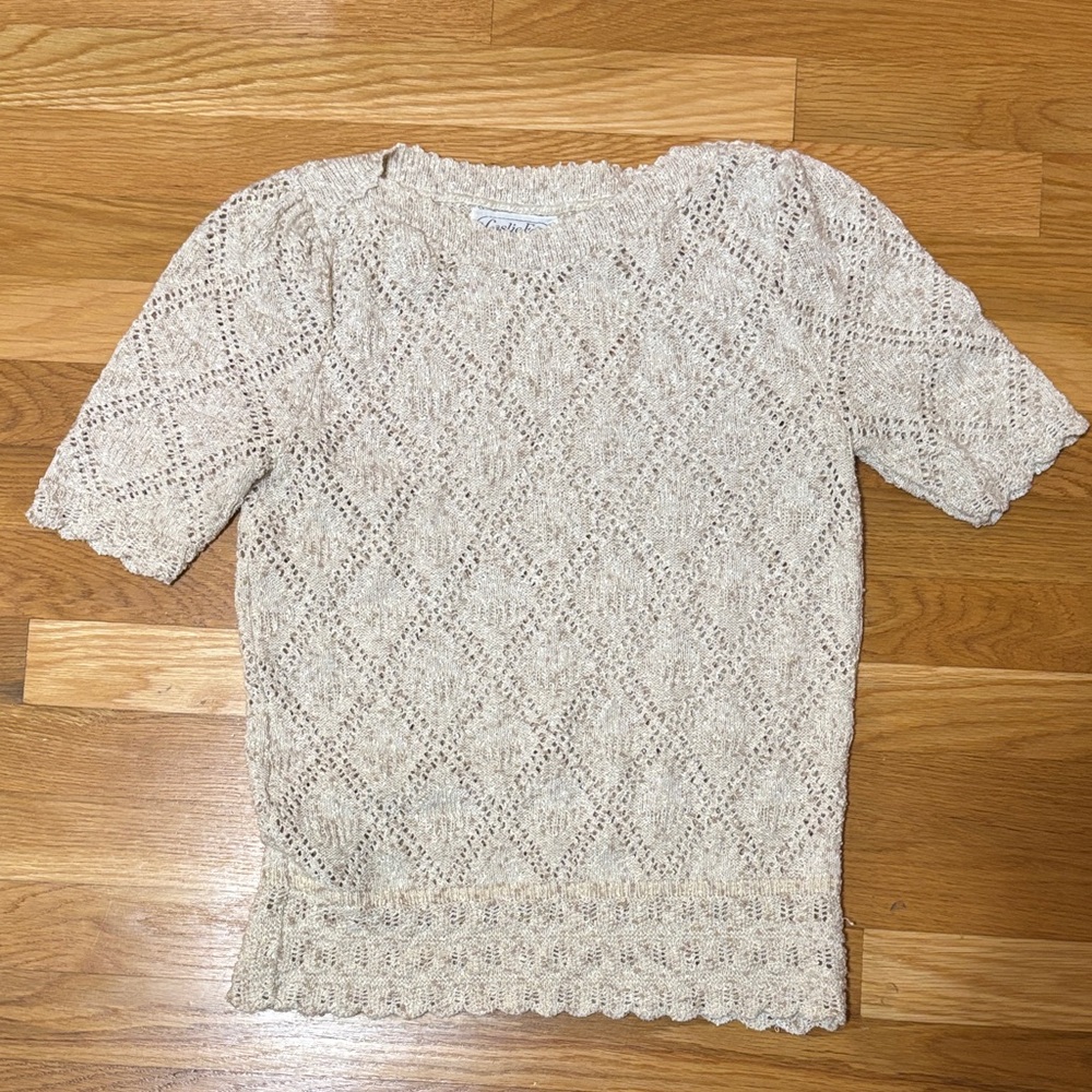 Women’s Leslie Fay Petites Short Sleeve Knit Top